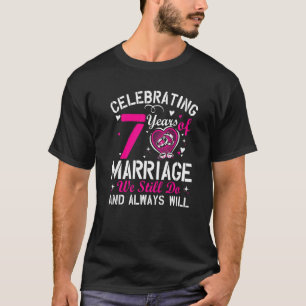 7th Wedding Anniversary Matching Couple Men Women  T-Shirt