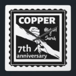 7th wedding anniversary traditional gift iron<br><div class="desc">If you would like any help customising this design, please use the ask this designer button, just below this text. This black and white design has the hands of a married couple with their little fingers linked together in a romantic gesture. A design for your 7th, seventh wedding anniversary. The...</div>