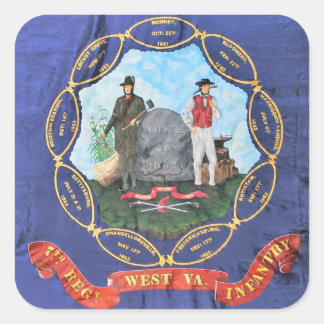 7th West Virginia Infantry Square Sticker