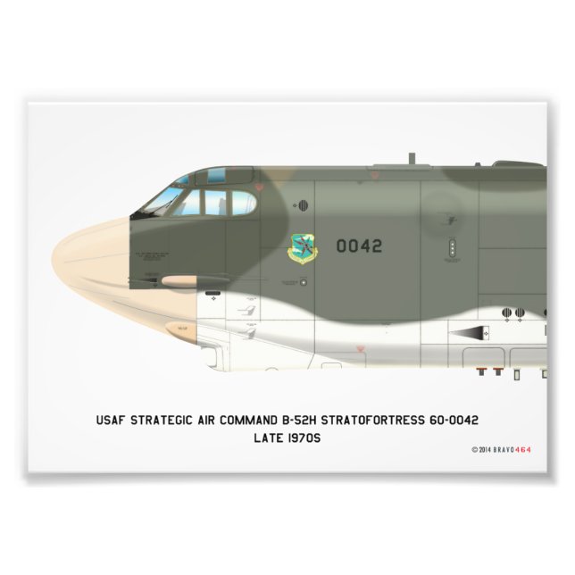 7x5 B-52H Strategic Air Command SIOP Scheme Print (Front)
