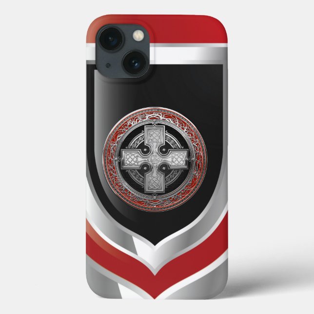 [800] Ancient Celtic Sacred Silver Knot Cross Case-Mate iPhone Case (Back)