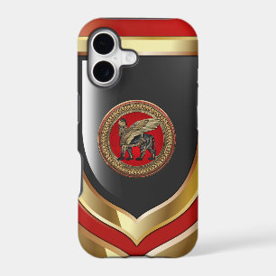 [800] Assyrian Winged Lion: Gold & Black Lamassu