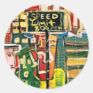 800 MPH CLASSIC ROUND STICKER