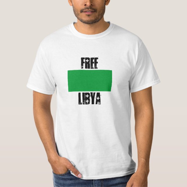 800px-Flag of Libya svg, FREE , LIBYA T-Shirt (Front)