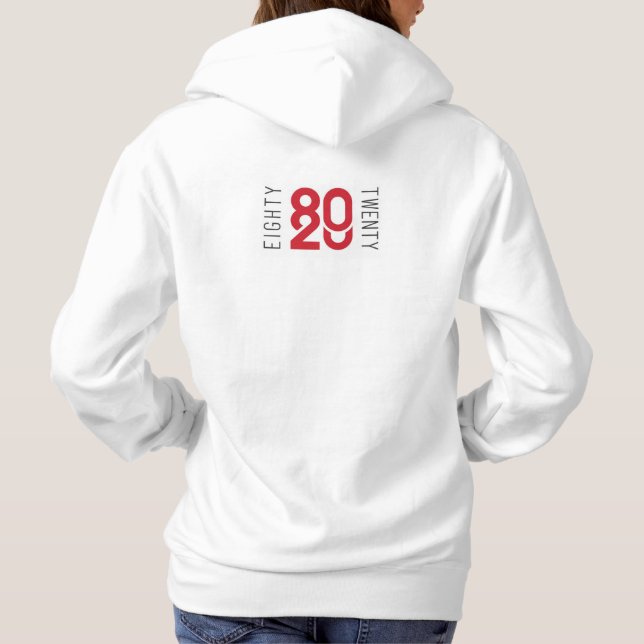 8020 Women's Hoodie (Red) (Back)