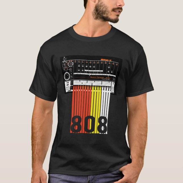 808 Drum Machine Music Beats T-Shirt (Front)