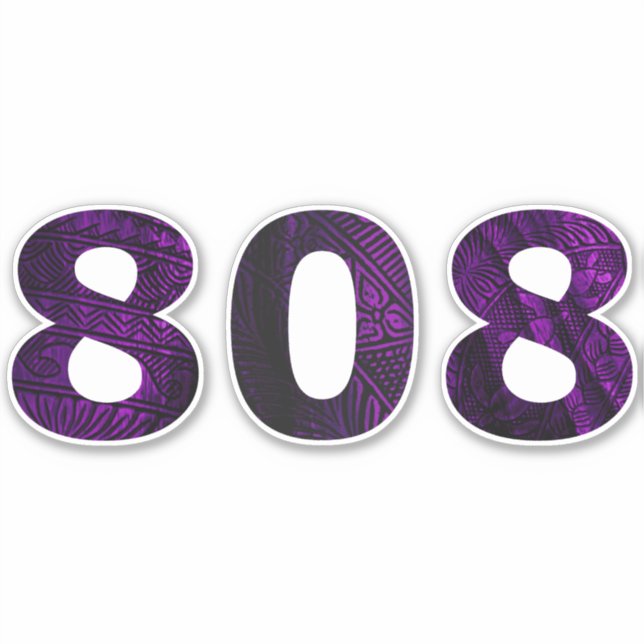 808 Hawaii Tribal Blk Purple (Front)