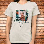 80 and Fabulous Flower Pattern Birthday Photo Tri-Blend Shirt<br><div class="desc">Elegant 80 and Fabulous Flower Pattern Birthday Photo Tri-Blend T-Shirt. 80 and fabulous text in trendy script and an elegant and beautiful flower pattern. Personalise it with your name and photo,  and make personalised elegant floral birthday t-shirt for her.</div>