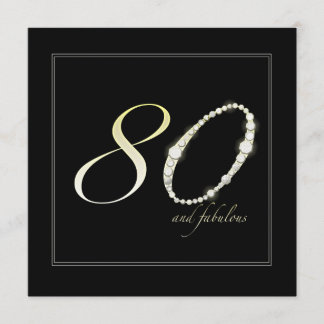 80 and Fabulous Invitation