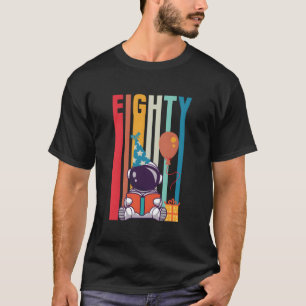 80 Book Reading Astronaut Literary T-Shirt