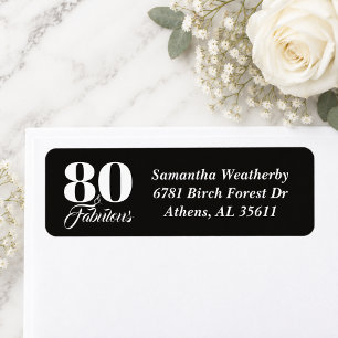 80 & Fabulous Black White Birthday Celebration