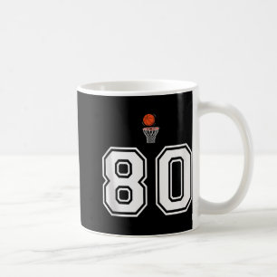 80 Number Basketball Style Vintage White Tank Top Coffee Mug
