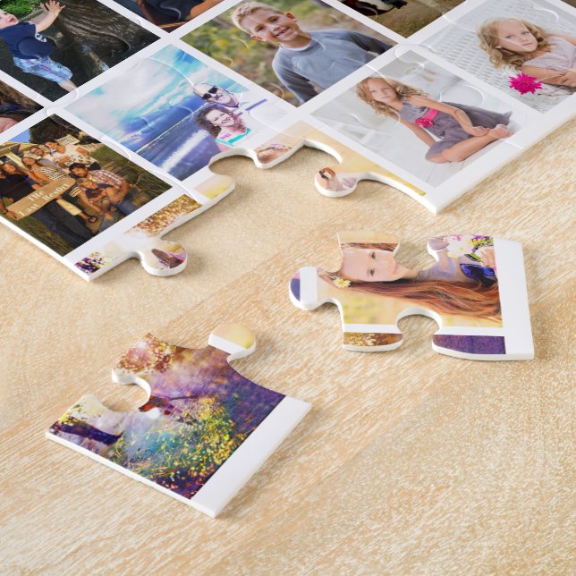 80 of Your Family and Friends Photo Collage Here Jigsaw Puzzle (Side)
