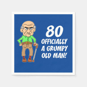 80 Officially A Grumpy Old Man Napkin