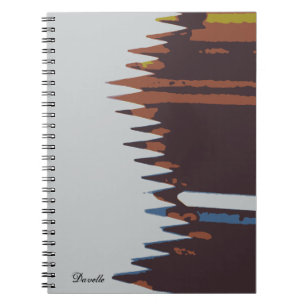 80 page blank sketch book, abstract pencil cover spiral notebook