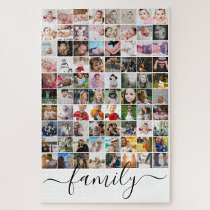 80 Photo Collage Personalised Family Jigsaw Puzzle