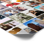 80 Photo Collage Personalized Poster (Corner)