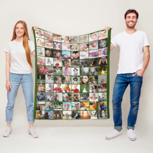 80 Photo Collage  Unique Personalized DIY Custom Fleece Blanket