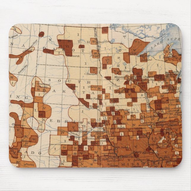 80 Proportion illiterates Negro voters Mouse Pad (Front)