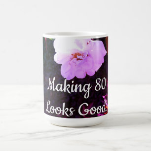 80 Quote One Rose Front Back Photo Coffee Mug