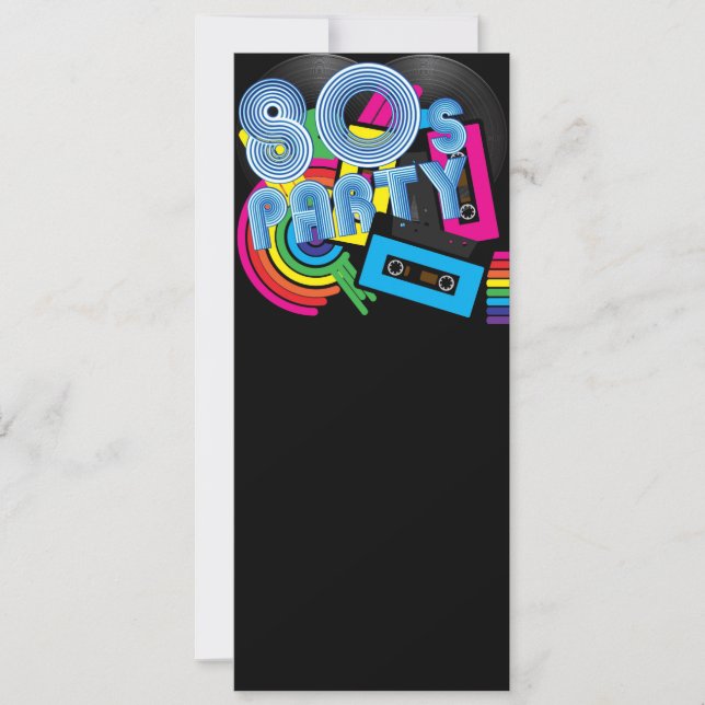 80 Retro Party Invitation (Front)