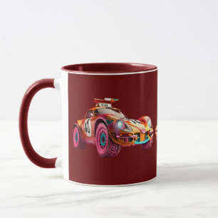 80’s and 90’s colourful retro car mug