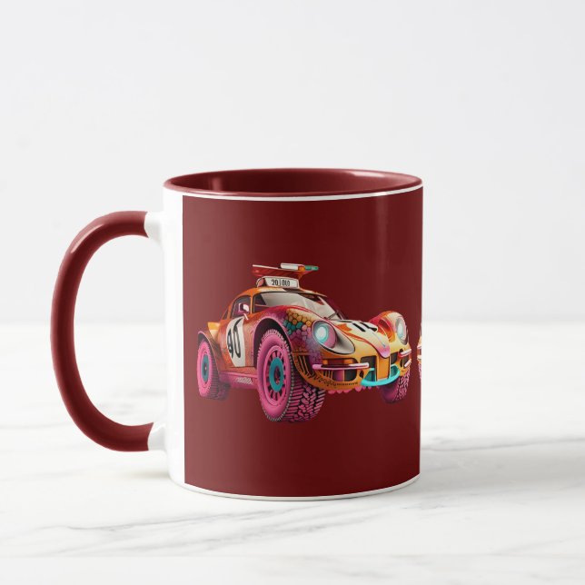 80’s and 90’s colourful retro car mug (Left)