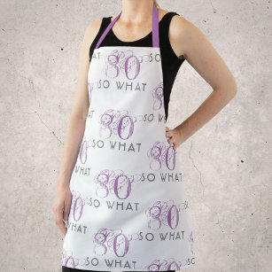 80 So what Funny Pink 80th Birthday Woman Apron