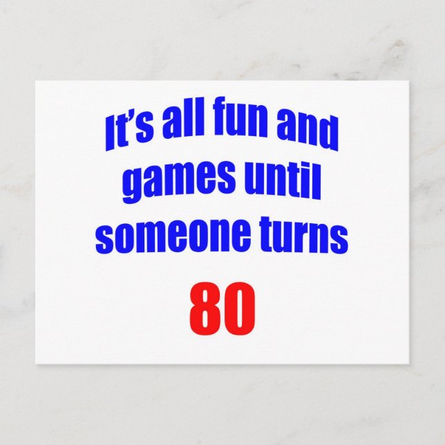 80 Someone turns 80 Postcard (Front)