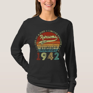 80 Year Old  Awesome Since August 1942 80th Birthd T-Shirt