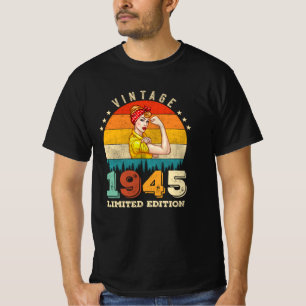 80 Year Old Bday 1945 Vintage 80th Birthday Women T-Shirt