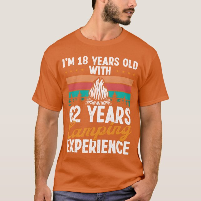 80 Year Old Camper Mountains Camping 80 Birthday f T-Shirt (Front)