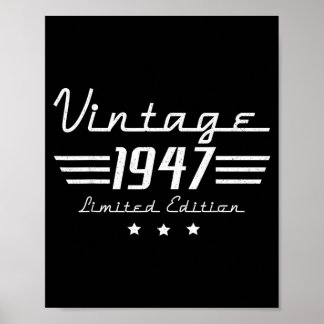 80 Year Old Gifts Men Vintage Clic Car 1947 80th Poster