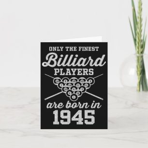 80 Year Old Pool Player 80th Birthday Billiards  Card