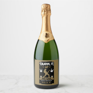 80 Year Old Rockers Birthday Sparkling Wine Label