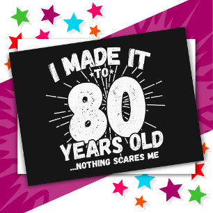 80 Year Old Sarcastic Meme Funny 80th Birthday Postcard