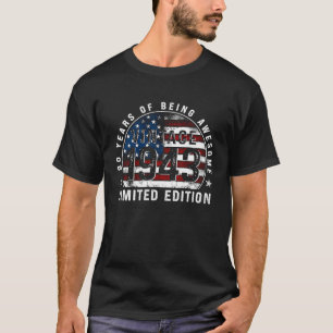 80 Year Old Vintage 1943 American Flag 80th Birth T-Shirt