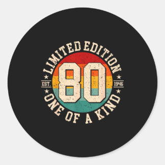 80 year old vintage 1946 limited edition 80th classic round sticker