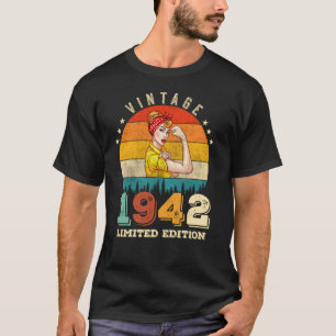 80 Year Old Women Bday 1942 Vintage 80th Birthday T-Shirt