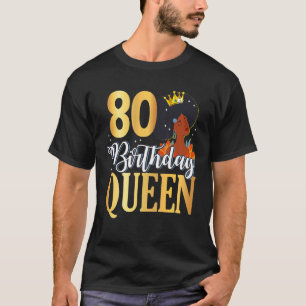 80 Years Birthday Queen Crown 80th Birthday Squad T-Shirt
