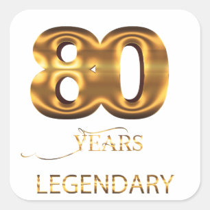 80 years legendary sticker
