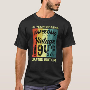 80 Years Of Being Awesome Vintage T-Shirt