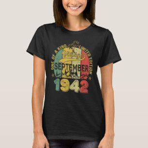 80 Years Old 80th Birthday Awesome Since September T-Shirt
