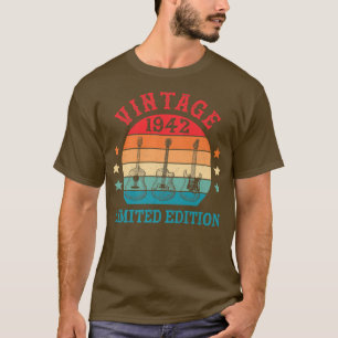 80 Years Old 80th Birthday Vintage 1942 Guitar Lov T-Shirt