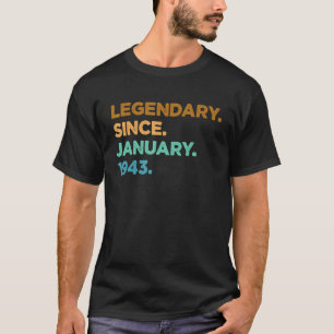 80 Years Old Legend Since January 1943 80th Birthd T-Shirt