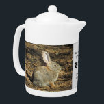 80 Years Young Adorable Rabbit Photo 80th Birthday<br><div class="desc">This teapot features an adorable, small, brown, bunny sitting in the morning sun feeling the warmth of the rays. This is a unique way to celebrate a birthday milestone of 80, 90, or any age by customising the age of the lucky birthday boy or girl. "Some bunny special is 80...</div>