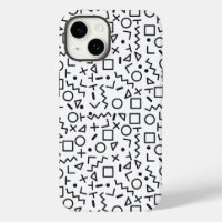 80's 90's Black & White Shapes Pattern