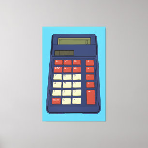 80's 90's Calculator Math School Nostalgia Canvas Print