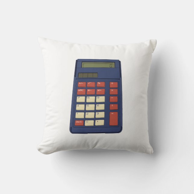 80's 90's Calculator Math School Nostalgia Cushion (Front)