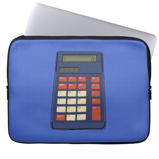 80's 90's Calculator Math School Nostalgia Laptop Sleeve (Front)